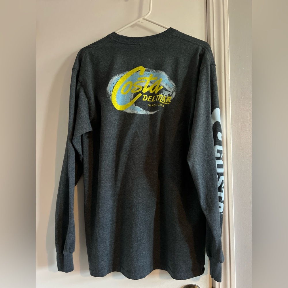 Costa Del Mar | Long Sleeve Graphic Tee Shirt | Large | Charcoal Grey